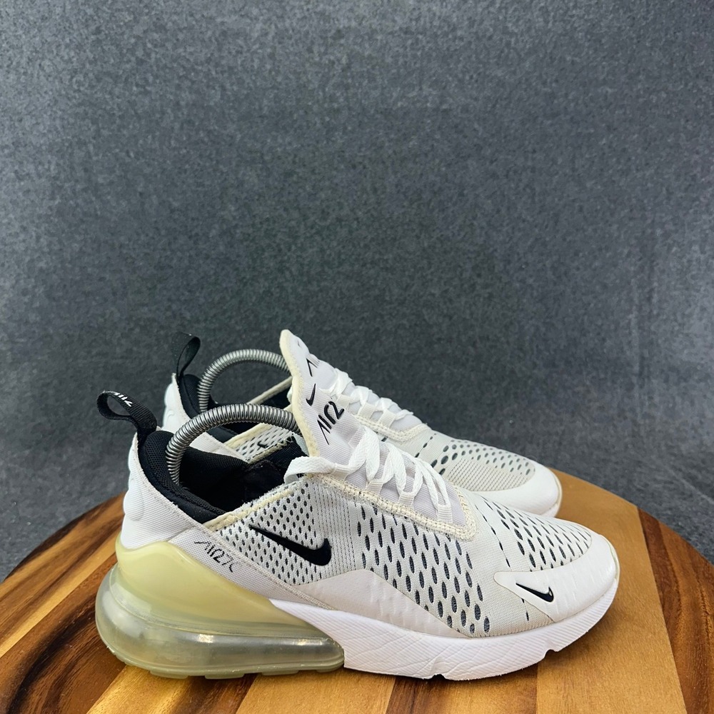 Nike Air Max 270 Women's White Black Low Top Sneaker AH6789-100 Size 9.5